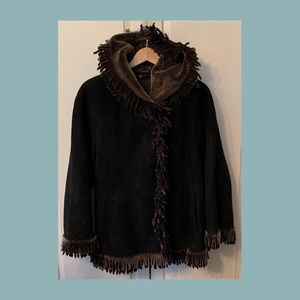 Christia for Neiman Marcus Black Shearling Coat